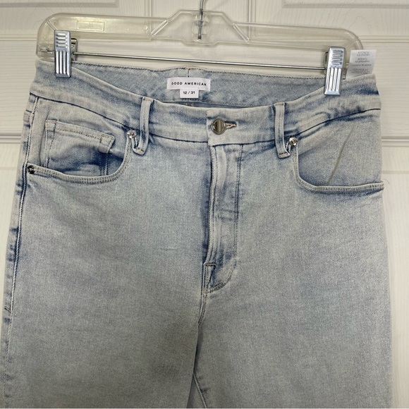 GOOD AMERICAN
Good Legs Raw Edge Crop Skinny Jeans Sz 12/31 - Picture 4 of 10
